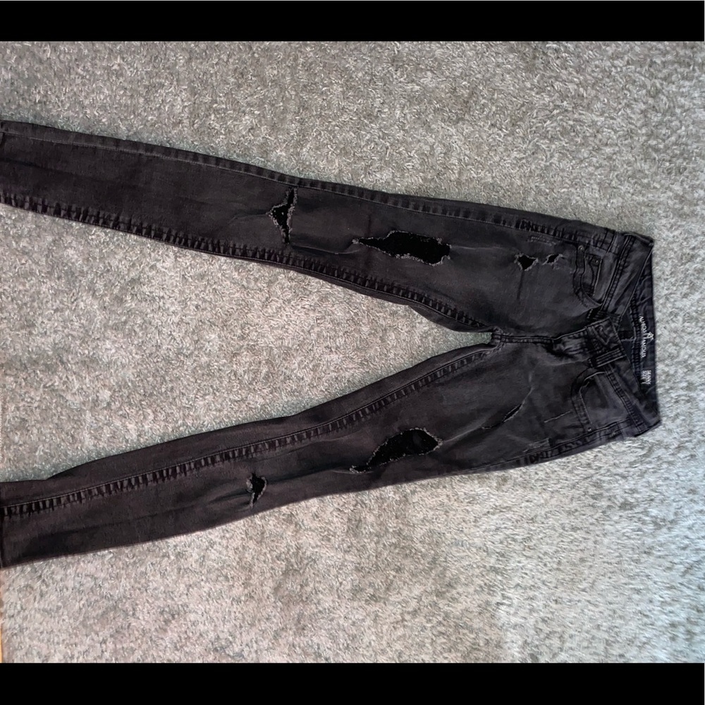 Black ripped jeans